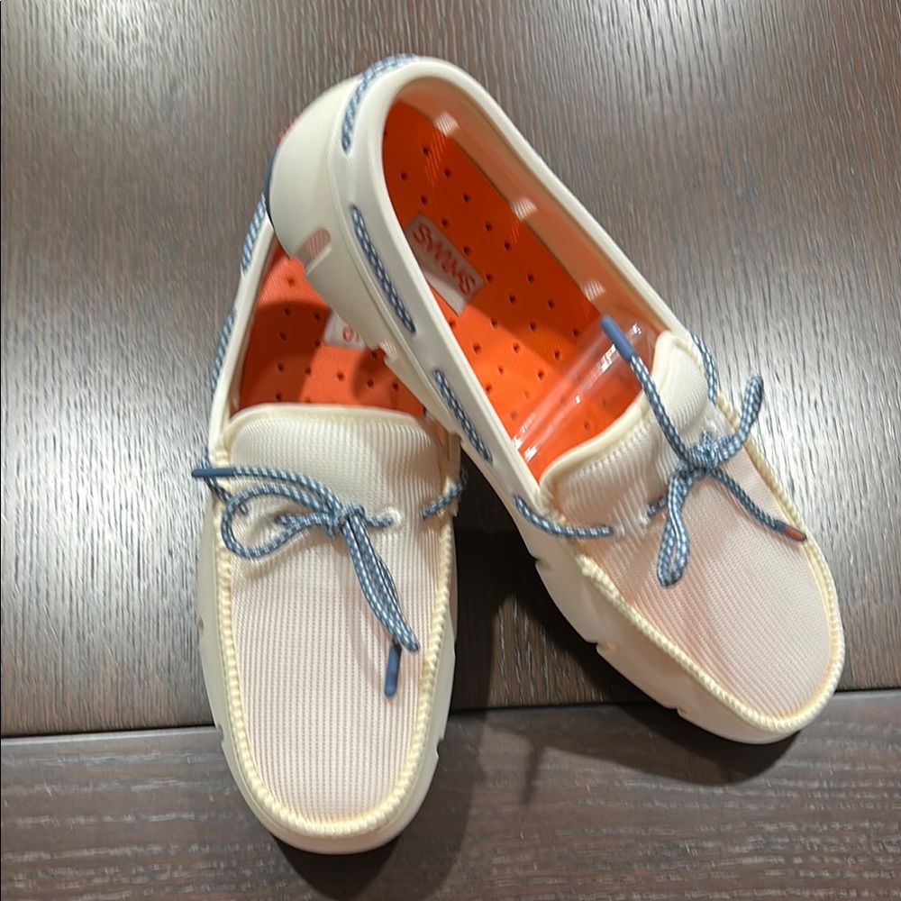 Swims Men's Cream Boat Shoes NWOT - Picture 2 of 4